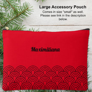 Schwarz auf Rot - Arches Glam Grosses Zubehör Beut Zubehörtasche