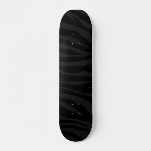 Schwarz auf Schwarz Zebradruck-Mini-Skateboard Skateboard