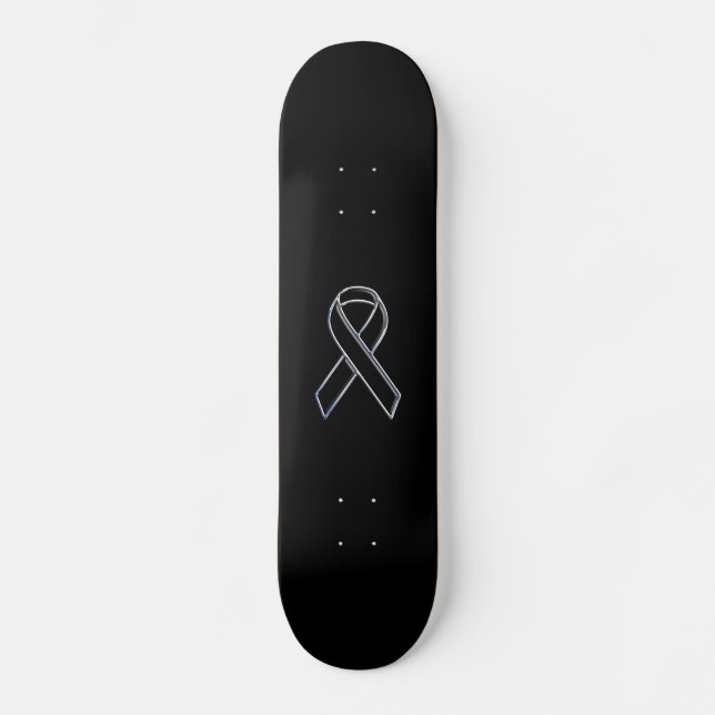Schwarz auf schwarzem Band-Bewusstsein Skateboard (Vorderseite)