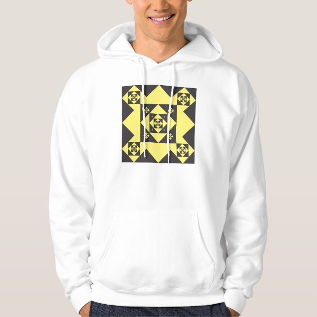 schwarz auf weiß hoodie (Vorderseite)