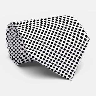 Schwarz auf weißem Medium Polka Dots Krawatte