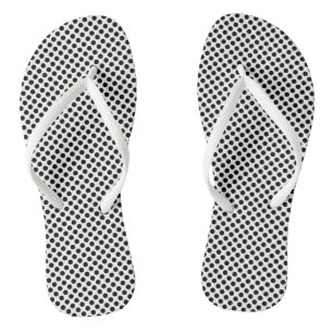 Schwarz auf weißen kleinen Polka-Punkten Flip Flops