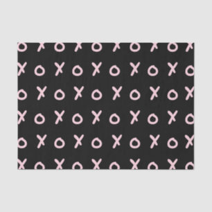 Schwarz & Baby Pink X O XO XO's Trendige Süße Seidenpapier