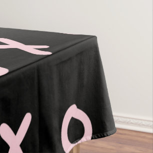 Schwarz & Baby Rosa X O XO XO's Trendig Süß Tischdecke