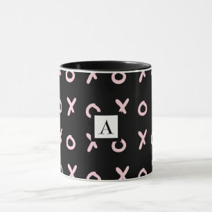 Schwarz & Babyrosa X O XO XO's Trendig Süß Tasse