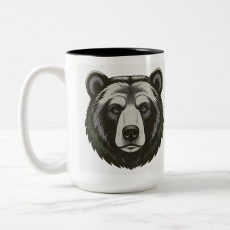 Schwarz-Bär-Wildlife-Tasse Zweifarbige Tasse