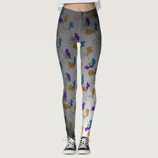 Schwarz bedruckte Leggings