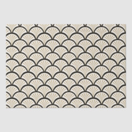Schwarz-Beige-Deko-Blume Seidenpapier
