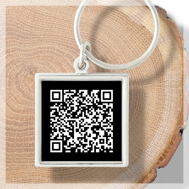 Schwarz | Benutzerdefinierter QR-Code Scannbarer S Schlüsselanhänger (Von Creator hochgeladen)