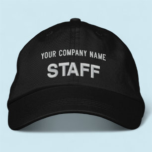 Schwarz bestickte Belegschaft Cap Baseball Hat Cus Baseballkappe