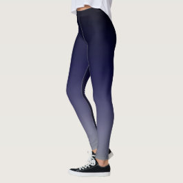 Schwarz bis Tief Lila Ombre-Farbbreite Leggings