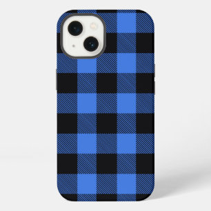 Schwarz Blau Buffalo Karo Karomuster iPhone Hülle