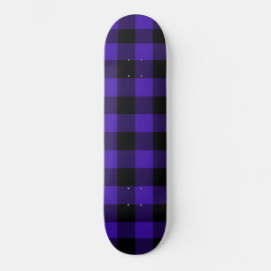 Schwarz-Blau-Checked-Skateboard Skateboard