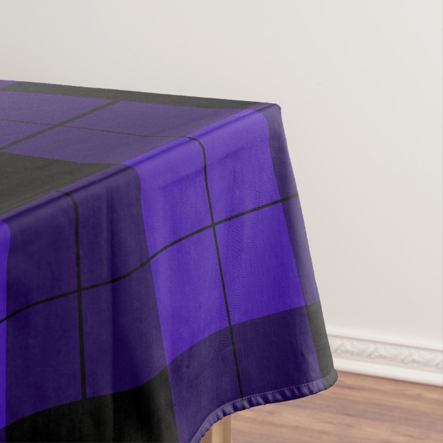 Schwarz/Blau Kariert geprüft Tischdecke (Beispiel)