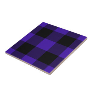 Schwarz-Blau-Karo-Keramik Fliese