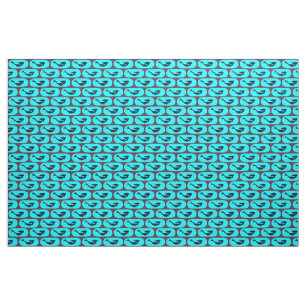 Schwarz-Blau-Meerjungfraumuster Stoff