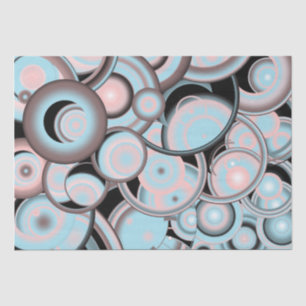 Schwarz-Blau-Mocha-Rosa-Farbkreis Seidenpapier