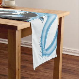 Schwarz-Blau-Schrotte oder -bänder werden zerstört Kurzer Tischläufer