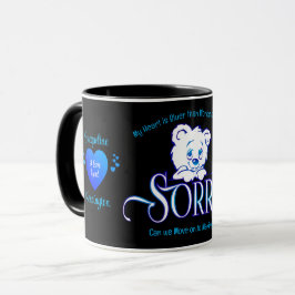 Schwarz-Blau-SORRY Tasse