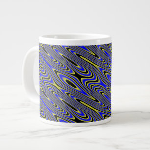 Schwarz-Blau-Wirbel Tasse
