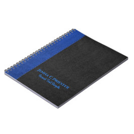 Schwarz-blaue Imitate Leder Textur-Notebook Notizblock