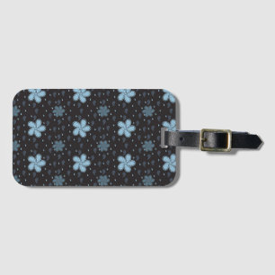 Schwarz-blaue Paisley-Designer-Gepäckanhänger Gepäckanhänger