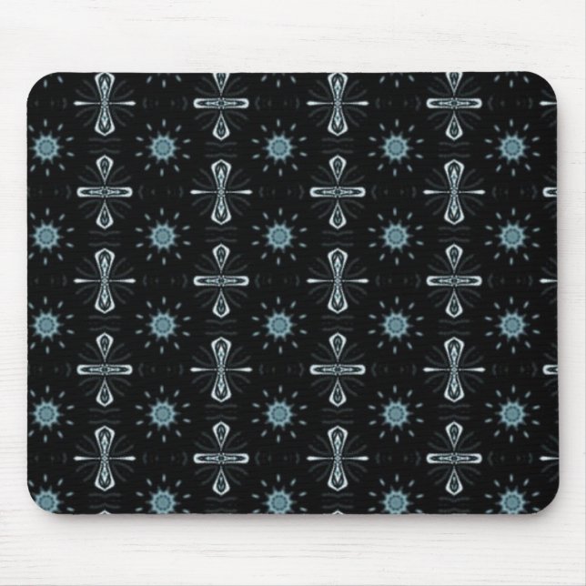 Schwarz-blauer Genuss Mousepad (Vorne)