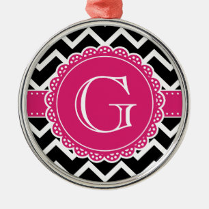 Schwarz, Blumen, Zickzack Ornament Aus Metall