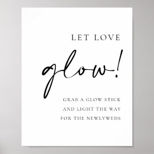 Schwarz Bold Handritten Script Gelassen Liebe Glüh Poster