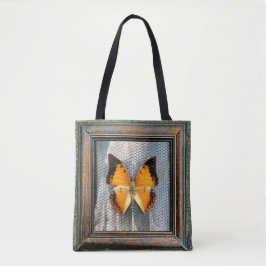 Schwarz-Bordeauxpas Butterfly Tote Bag Tasche
