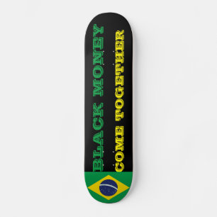 SCHWARZ BRASILIEN GELD Skateboard