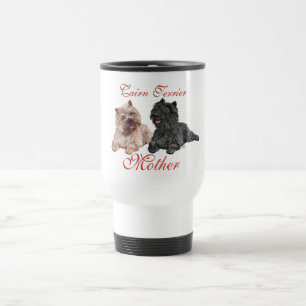 Schwarz & Braun Cairn Terriers Muttertag Reisebecher