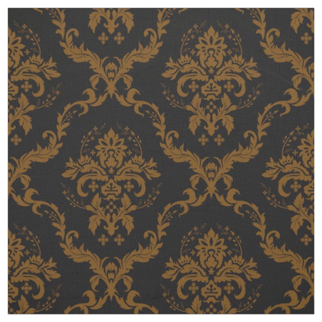 Schwarz-Braun-Damaskus Stoff (Muster)