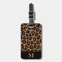 Schwarz/Braun-Leopard-Spot für klassische Monogram Gepäckanhänger