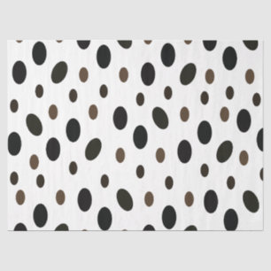 Schwarz Braun Polka-Punkt Seidenpapier