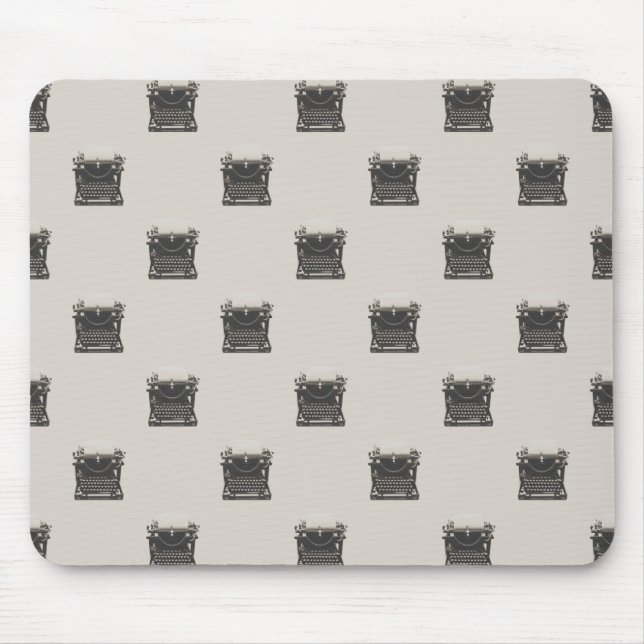 Schwarz-Braun-Schreibmaschine im Underwood-Stil Mousepad (Vorne)