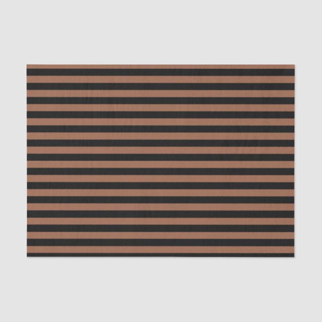 Schwarz-Braun-Streifen Seidenpapier (Vorderseite)