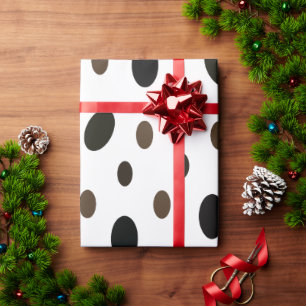Schwarz Braun Tupfen Geschenkpapier