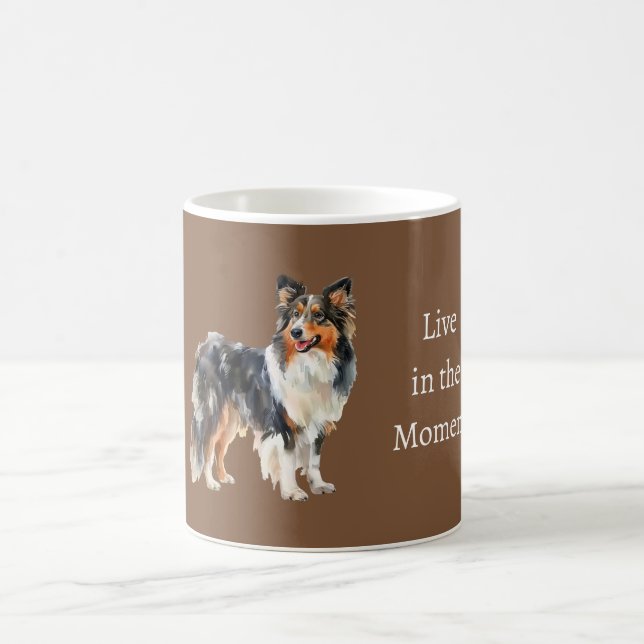 Schwarz Braun Weiß Hund Kaffeetasse (Mittel)