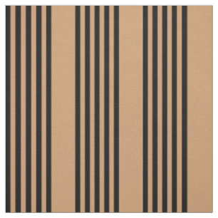 Schwarz-Bräune-Fünf-Streifen-Muster Stoff