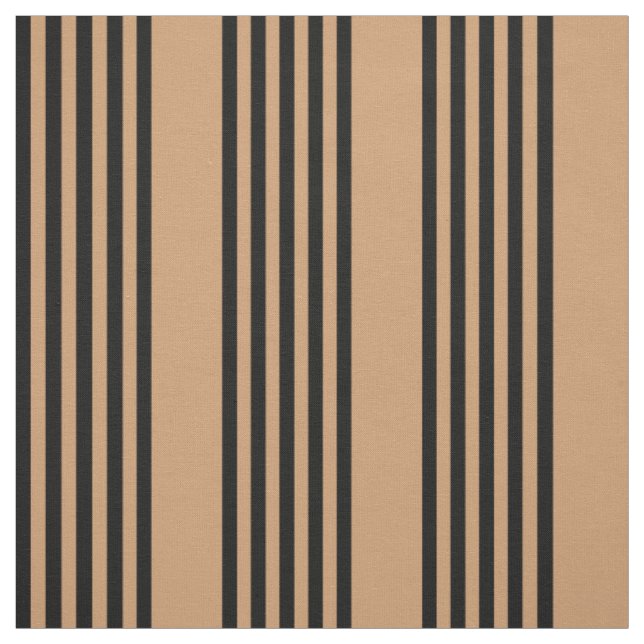 Schwarz-Bräune-Fünf-Streifen-Muster Stoff (Muster)