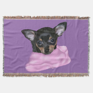 Schwarz-brauner Chihuahua-Welpe Decke