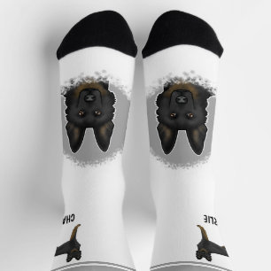 Schwarz-brauner Deutscher Schäferhund mit individu Socken