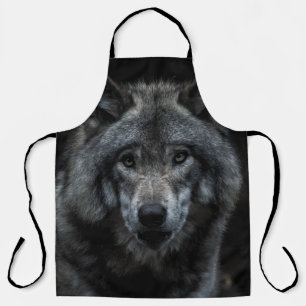 SCHWARZ-BRAUNER WOLF MALEREI SCHÜRZE