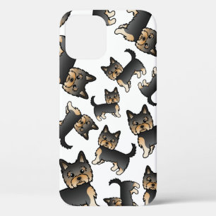 Schwarz-braunes Yorkshire-Terrier-Hundemuster Case-Mate iPhone Hülle