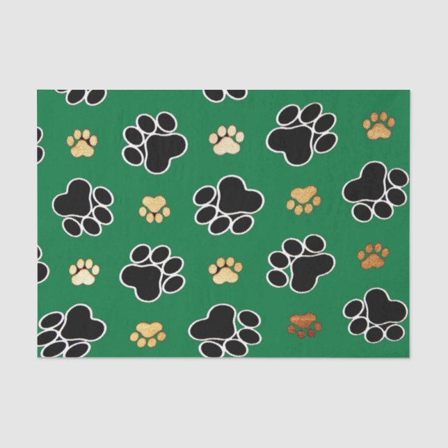 Schwarz-bräunliche Hundekuchen Seidenpapier (Vorderseite)