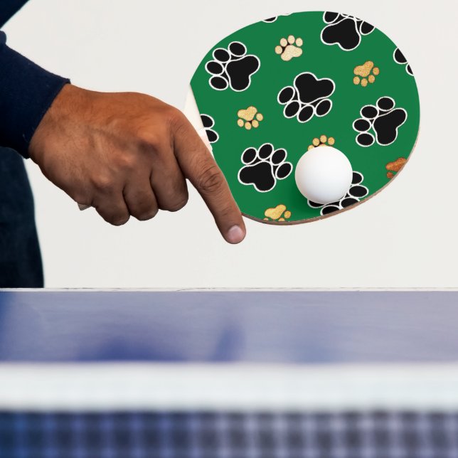 Schwarz-bräunliche Hundekuchen Tischtennis Schläger (InSitu)