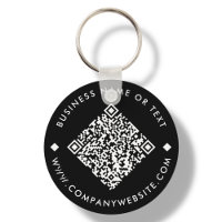 Schwarz | Business Custom QR Code Schlüsselanhänge