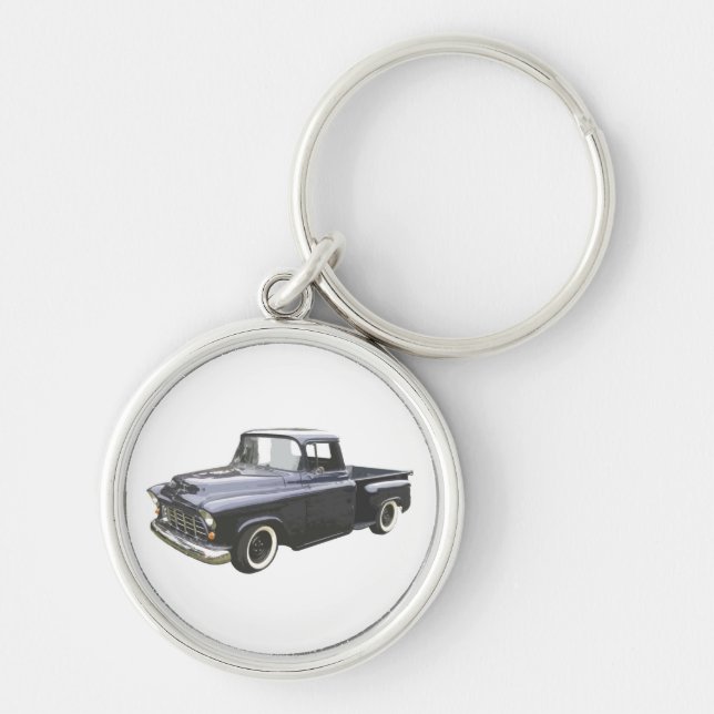 Schwarz-Chevrolet-Lieferwagen 1956 Schlüsselanhänger (Vorne)