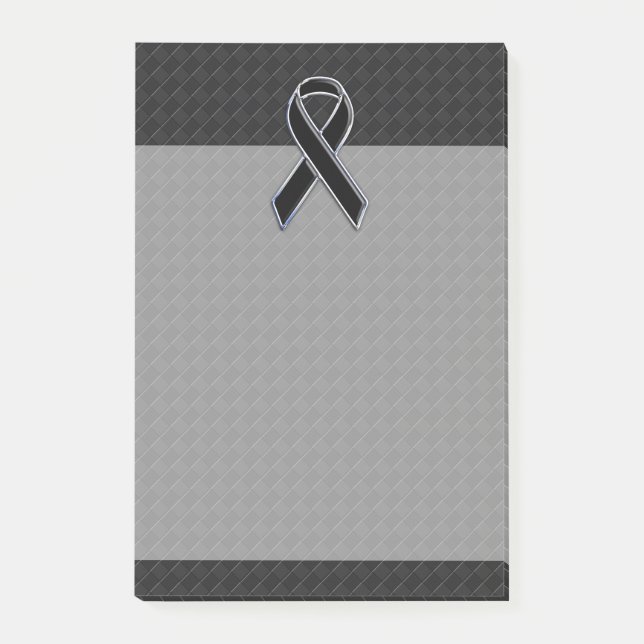 Schwarz-Chrome-Stil-Band-Bewusstsein Post-it Klebezettel (Vorderseite)